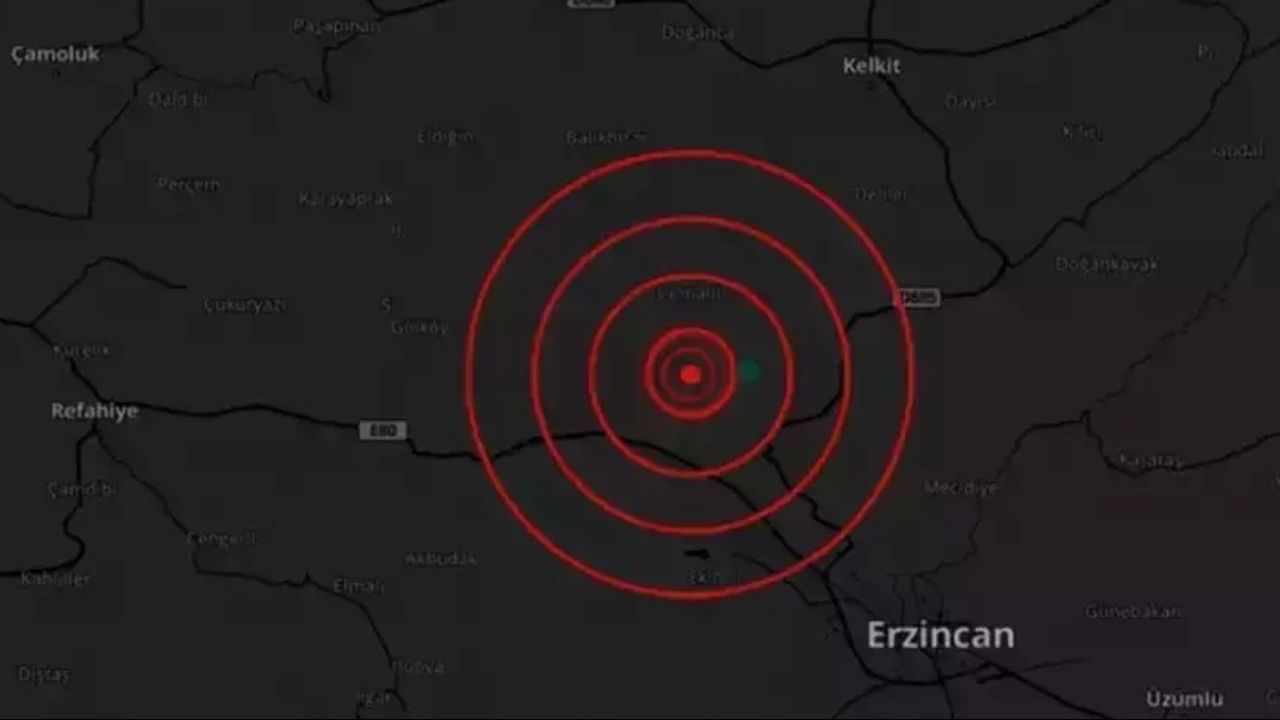 Erzincan'da gece yarısı korkutan deprem
